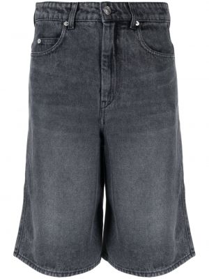 Shorts di jeans a vita alta Marant étoile grigio