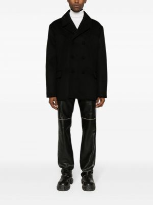 Kabát s výšivkou Balmain černý