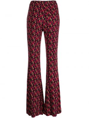 Pantalon à motif géométrique large Dvf Diane Von Furstenberg rouge