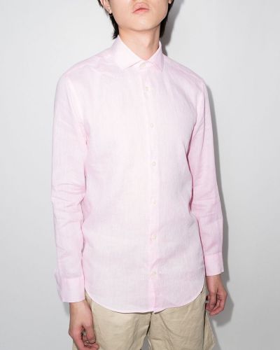 Lněná košile Frescobol Carioca růžová