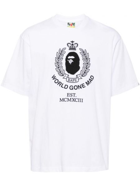 Afslappet afslappet t-shirt A Bathing Ape® hvid