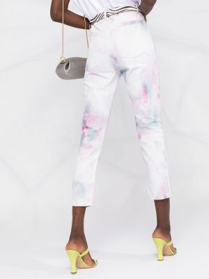 Spodnie z nadrukiem w abstrakcyjne wzory Isabel Marant Etoile białe