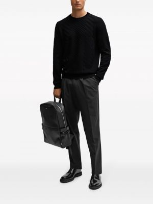 Pullover mit rundem ausschnitt Boss schwarz
