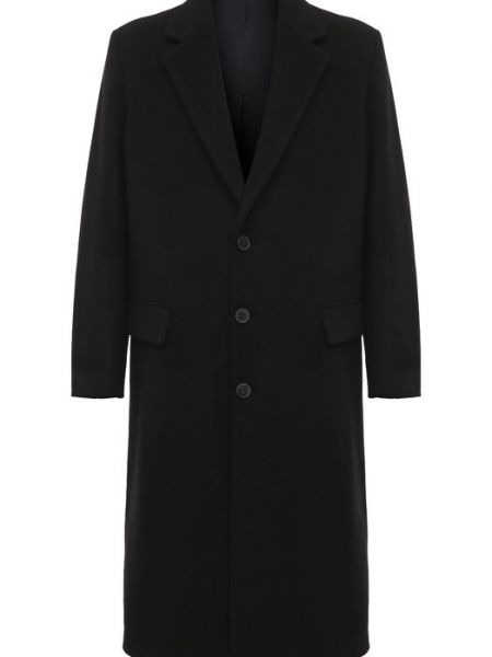Шерстяное пальто Valentino черное