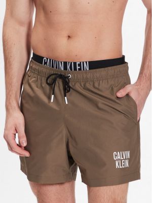 Σορτς Calvin Klein Swimwear χακί