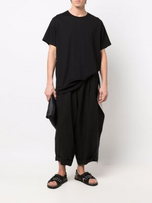 Oversized bavlněné tričko Yohji Yamamoto černé
