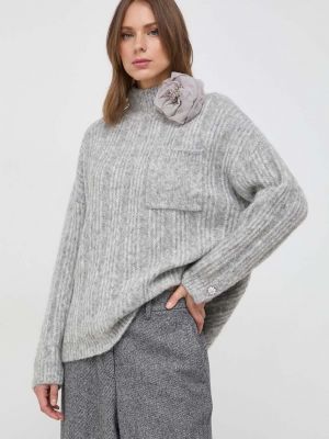 Gyapjú pulóver Custommade szürke