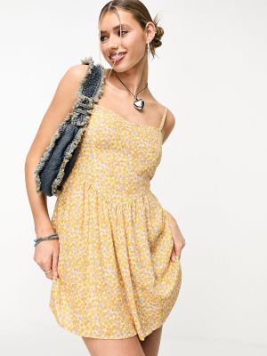 Желтое платье мини с цветочным принтом Motel ditsy