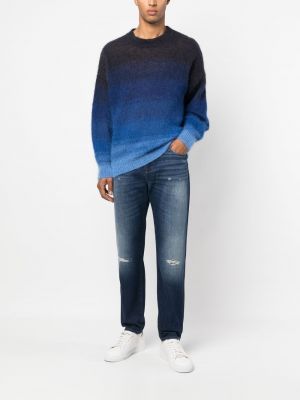 Slim fit distressed skinny jeans Armani Exchange blau