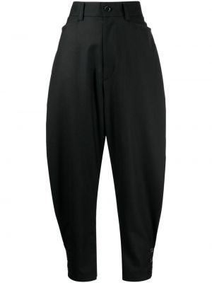 Pantalon taille haute en laine Noir Kei Ninomiya noir