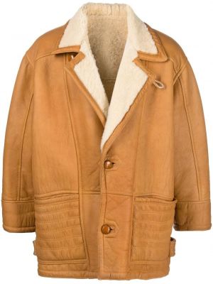 Manteau en cuir A.n.g.e.l.o. Vintage Cult beige