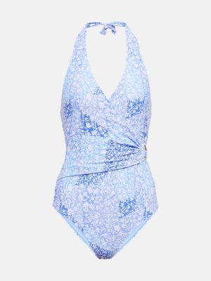 Badeanzug mit print Heidi Klein blau