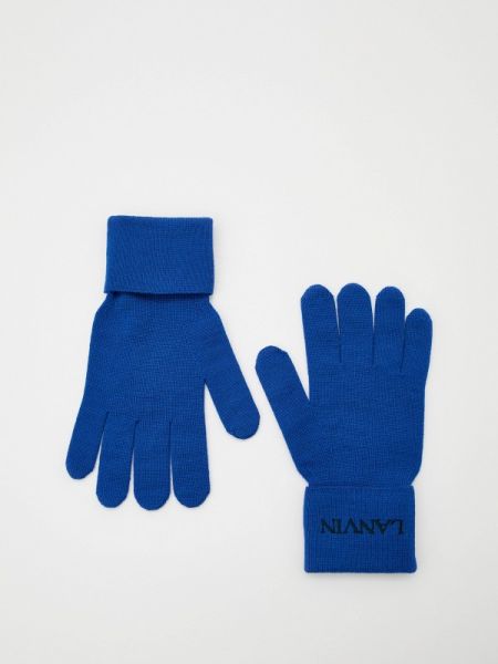 Перчатки Lanvin синие