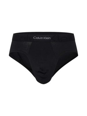 Jednofarebné bavlnené slipy s potlačou Calvin Klein Underwear