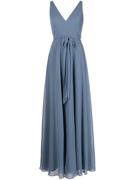 Αμάνικο φόρεμα με λαιμόκοψη v Marchesa Notte Bridesmaids μπλε
