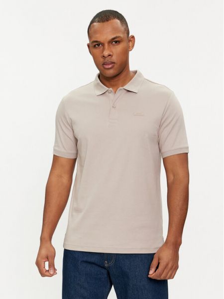 Polo marškinėliai slim fit Calvin Klein pilka