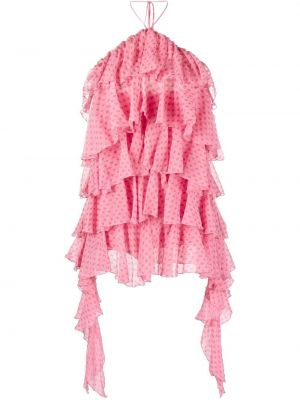 Πουά κοκτέιλ φόρεμα Blumarine ροζ