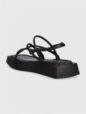 Kožené sandály na platformě Vagabond černé