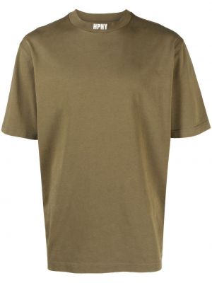 Haftowane koszula z krótkim rękawkiem bawełniane z nadrukiem Heron Preston - zielony