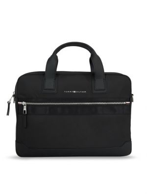Czarna nylonowa torba na laptopa Tommy Hilfiger