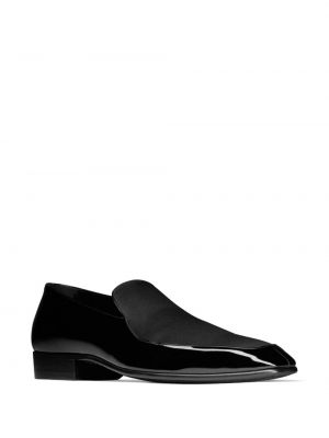 Leder loafer Saint Laurent schwarz