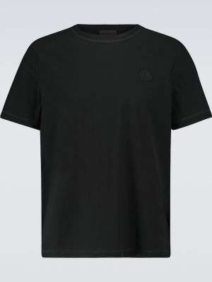 Koszulka z dżerseju Moncler czarna