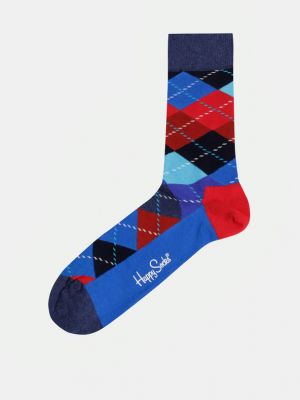 Argyle mintás zokni Happy Socks kék