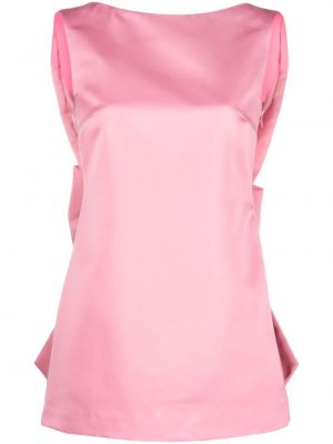 Сатенена коктейлна рокля Viktor & Rolf розово