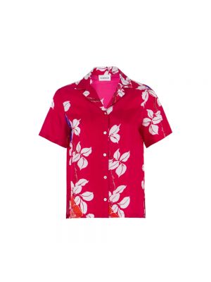 Koszula z nadrukiem Parosh różowa