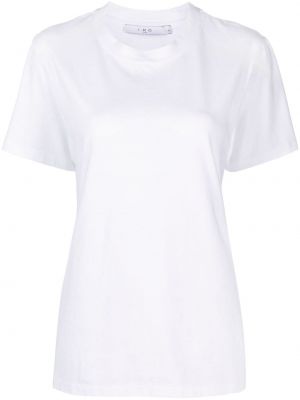 Памучна тениска с кръгло деколте Iro бяло