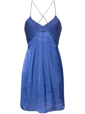 Saténové mini šaty Zadig&voltaire modrá