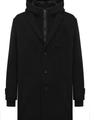 Пальто Emporio Armani черное