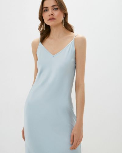 Платье в бельевом стиле Christina Shulyeva голубое