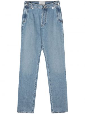 Straight fit džíny s vysokým pasem Coperni modré