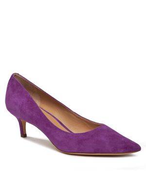 Полуотворени обувки с ток с ток Lauren Ralph Lauren виолетово