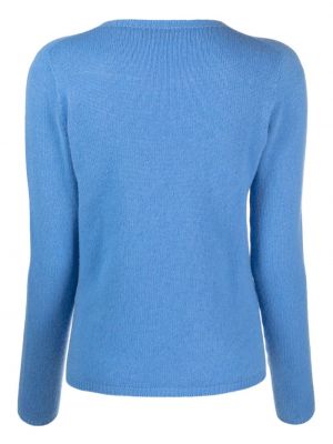 Kašmírový svetr s kulatým výstřihem Roberto Collina modrý
