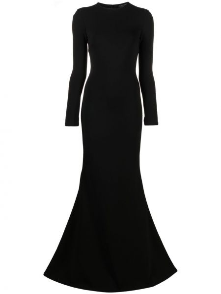 Rochie lunga din jerseu Balenciaga negru