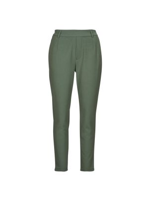 Slim fit kalhoty Vila zelené