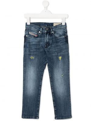 Slank stretch jeans for jenter Diesel Kids blå