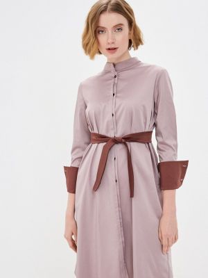 Платье-рубашка Christina Shulyeva розовое