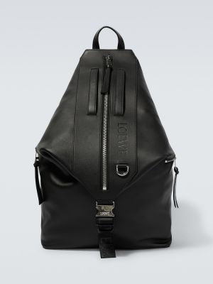 Kožený batoh Loewe čierna
