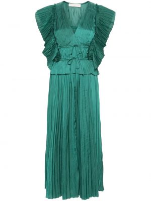 Плисирана миди рокля Ulla Johnson зелено