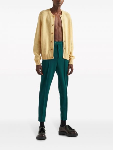 Rovné kalhoty Prada zelené