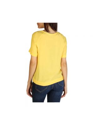 Camiseta manga corta de cuello redondo Tommy Hilfiger amarillo