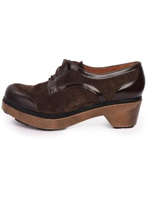 Туфли Robert Clergerie, натуральная замша, 39 коричневый