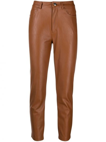 Pantalones slim fit Pinko marrón