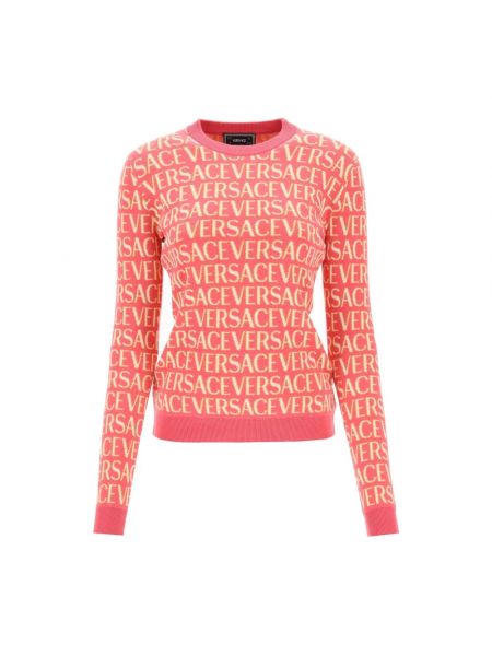 Bluza dresowa żakardowa Versace różowa