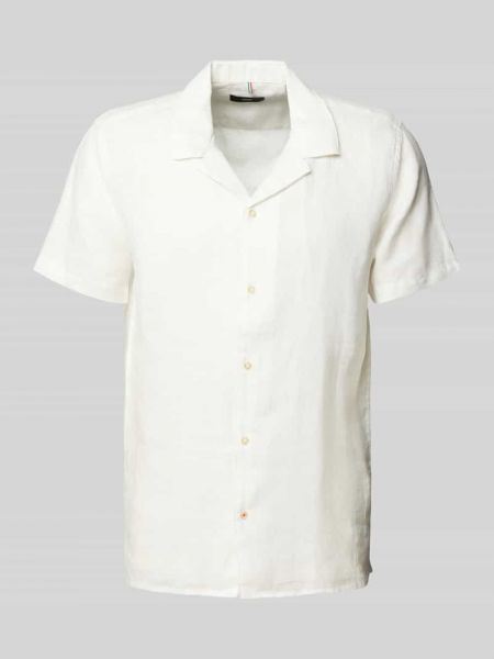Lniana koszula w jednolitym kolorze Cinque biała