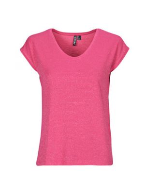 T-shirt a righe Pieces rosa