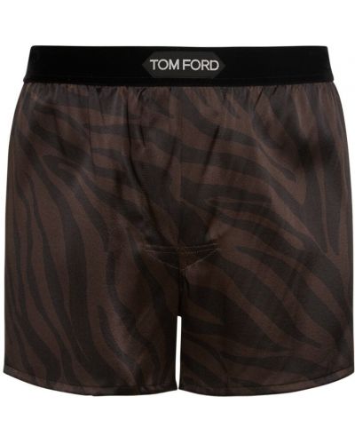 Hodvábne boxerky s potlačou so vzorom zebry Tom Ford